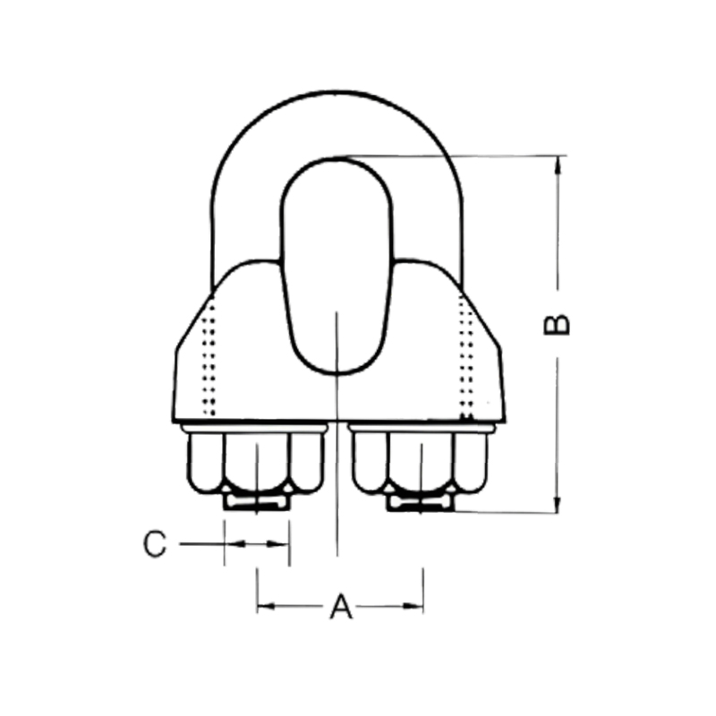 Din 1142 Electro Galvanized Wire Rope Clip