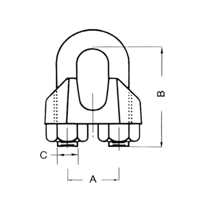 Din 741 Electro Galvanized Wire Rope Clip