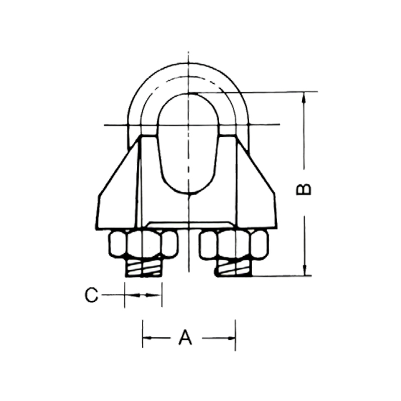 Electro Galvanized Malleable Wire Rope Clip