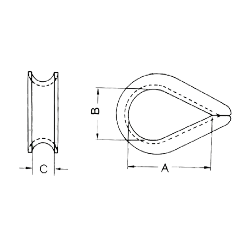 Galvanized Standard Wire Rope Thimble