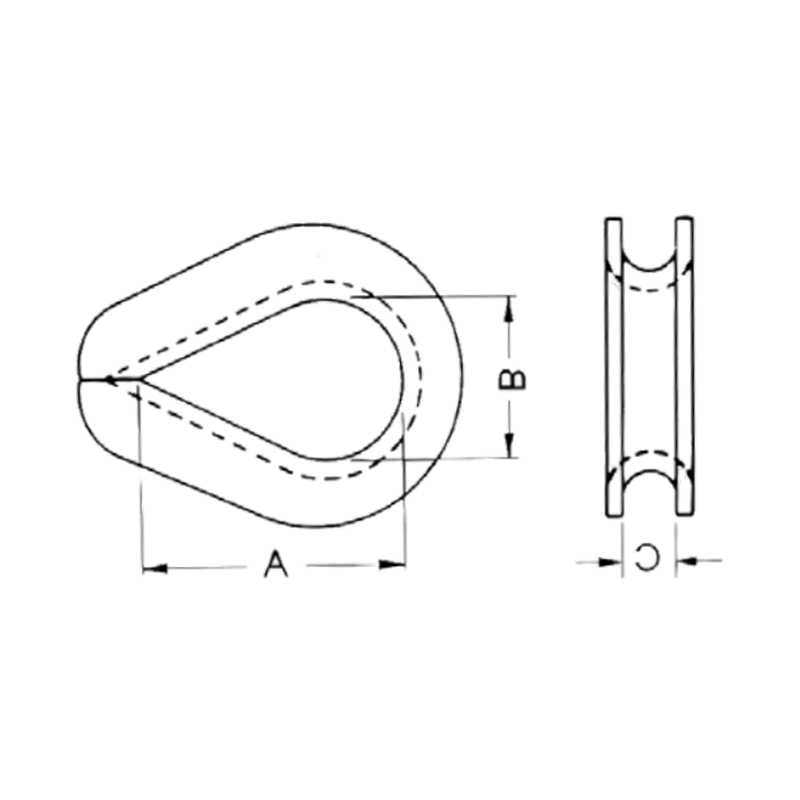 Hot Dip Galvanized Heavy Duty Wire Rope Thimble