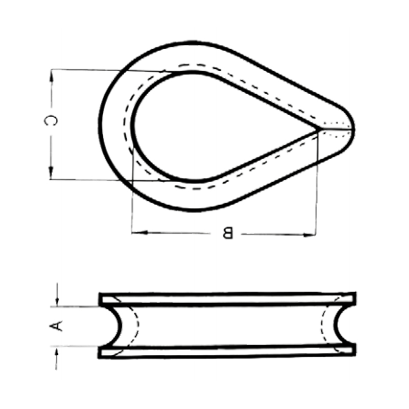 Galvanized Din 6899 Type Thimble