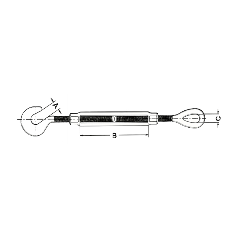 Hot Dip Galvanized Drop Forged Turnbuckle