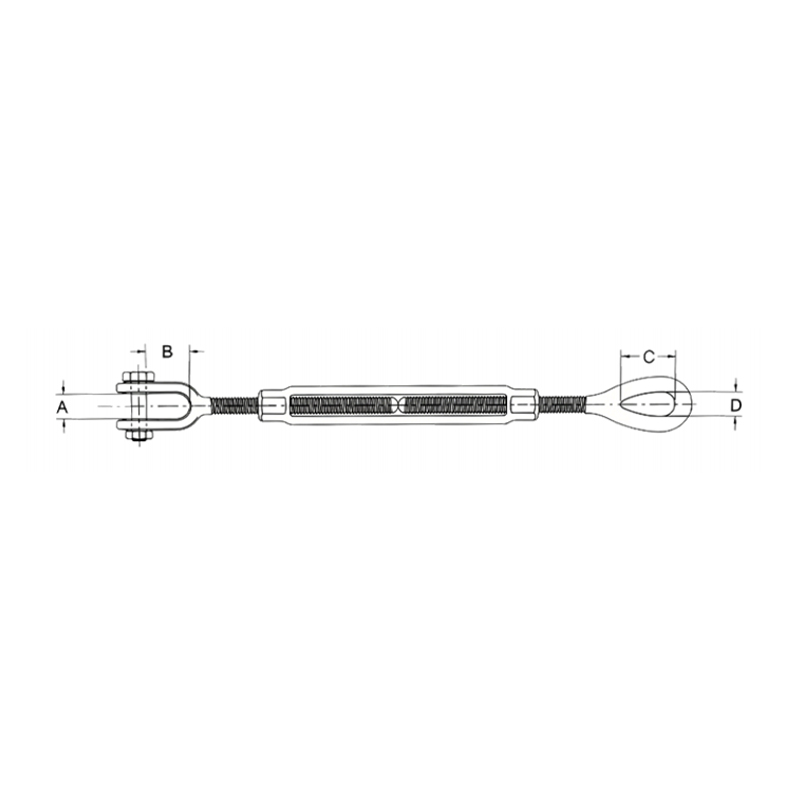 Hot Dip Galvanized Drop Forged Turnbuckle Eye & Eye, Jaw & Eye, Jaw & Jaw