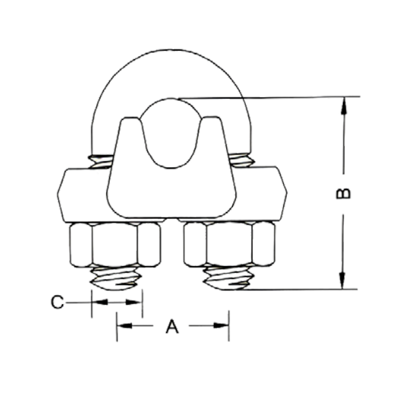Hot Dip Galvanized Drop Forged Wire Rope Clip