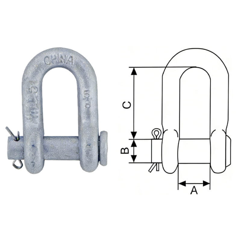 Hot Dip Galvanized Drop Forged Chain Shackle