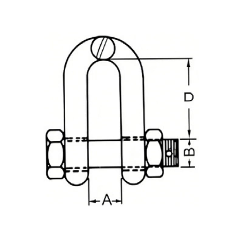 Hot Dip Galvanized Drop Forged Bolt-Type Shackle