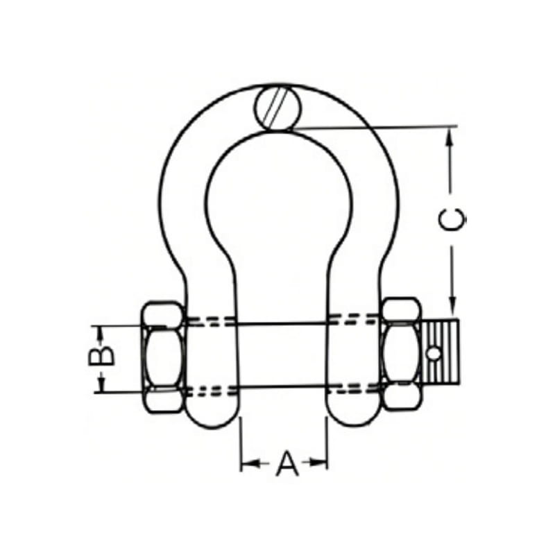 Galvanized Din 82101 Shackle