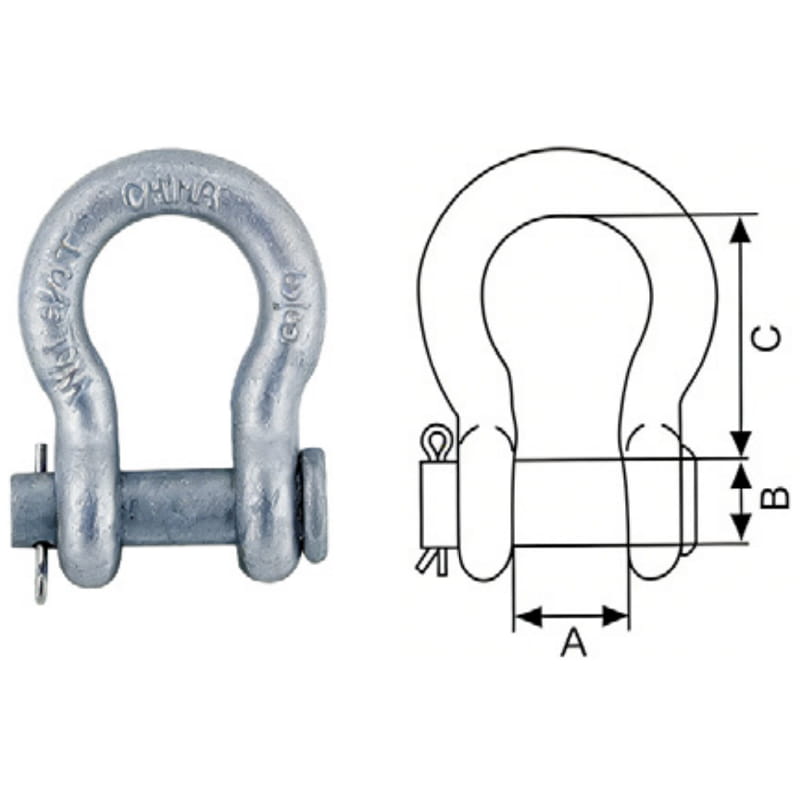 Hot Dip Galvanized Drop Forged Anchor Shackle