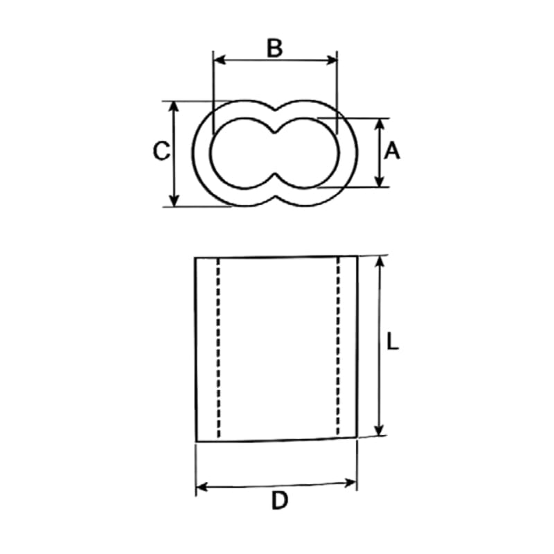 Aluminium Hourglass Sleeves